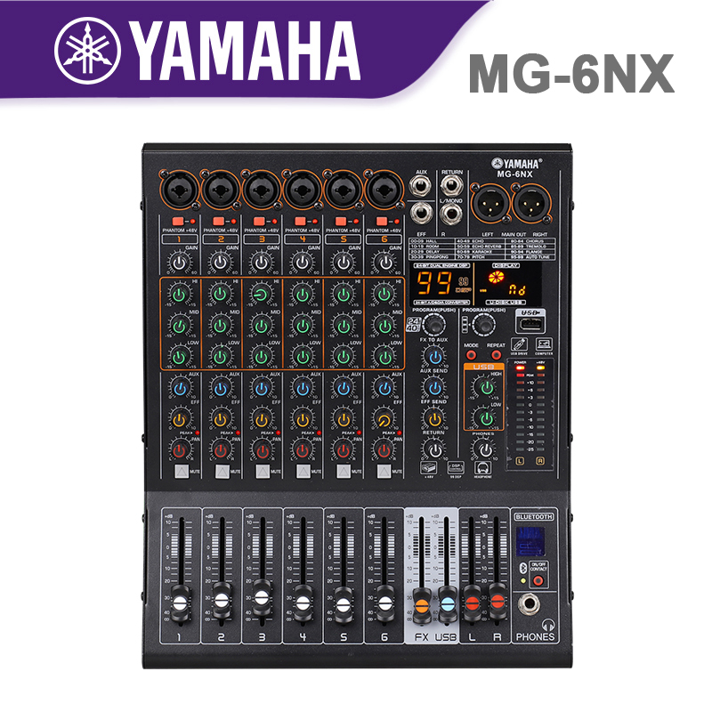 yamaha/MG-8NX mixer chính hãngmixer karaoke chuyên nghiệp 6-8channelDSP với 99 hiệu ứng/Bluetooth MP