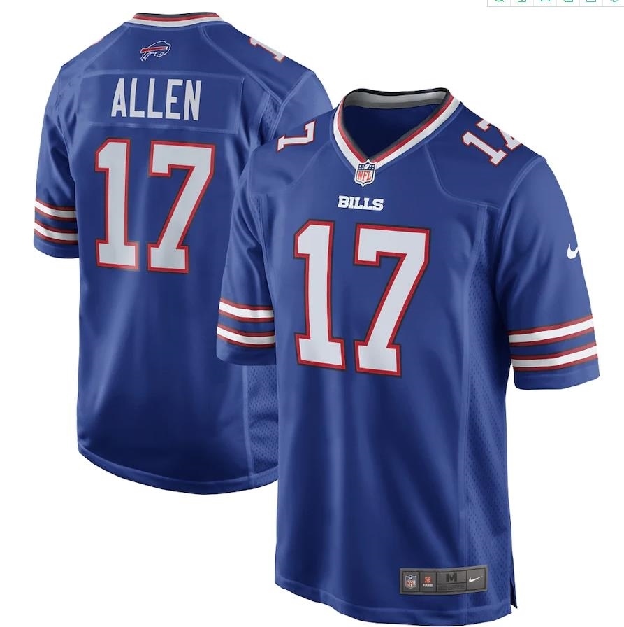 Áo bán chạy nhất Rugby clothing Buffalo Bills Josh Allen bills 17 Allen NFL jerseys