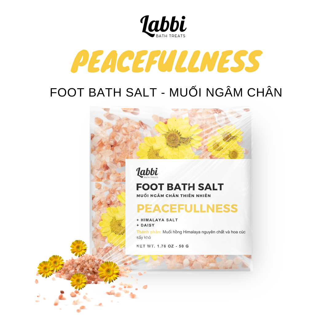 Muối hồng ngâm chân PEACEFULLNESS [Labbi] Foot bath salt / Himalaya salt