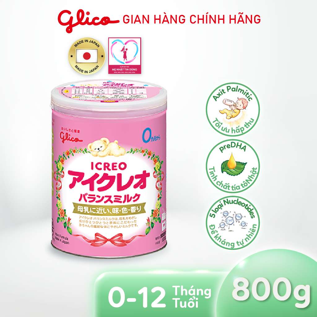 (Glico Icreo Balance Milk) Sữa Glico Icreo Balance Milk - Lon 800g