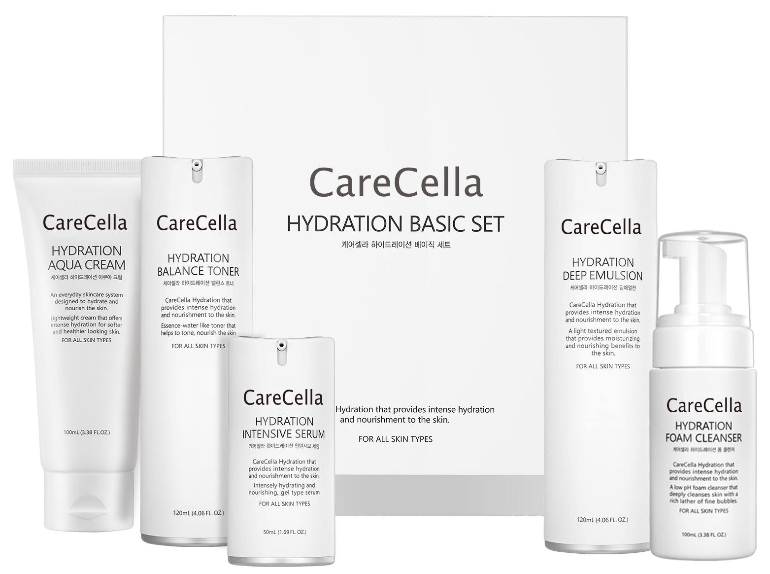 Bộ sản phẩm chăm sóc da cơ bản CareCella Hydration / CareCella Hydration Basic Set