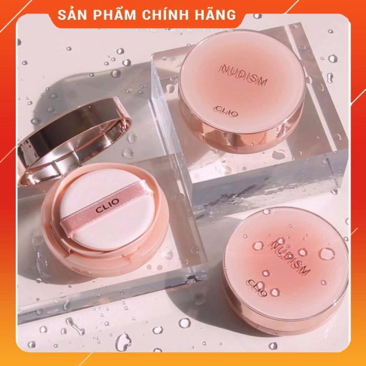 [ Hàng Chính Hãng ] Phấn Nước Trang Điểm Đa Năng Clio Nudism Hyaluronic Cover Cushion Spf50+ Pa++++ 15G X 2