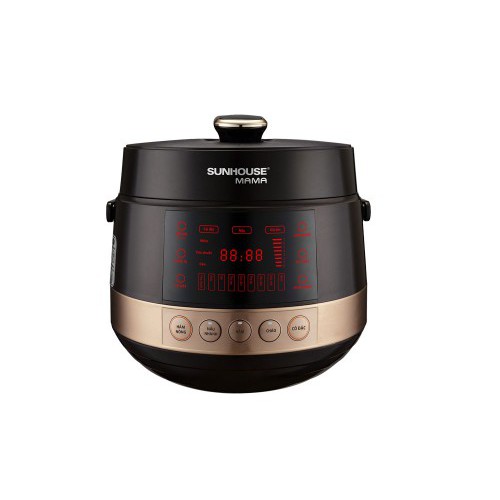 Nồi áp suất điện tử Sunhouse SHD1585B 5L, Đen - Ánh kim, Dung lượng lớn, An toàn và Tiện lợi