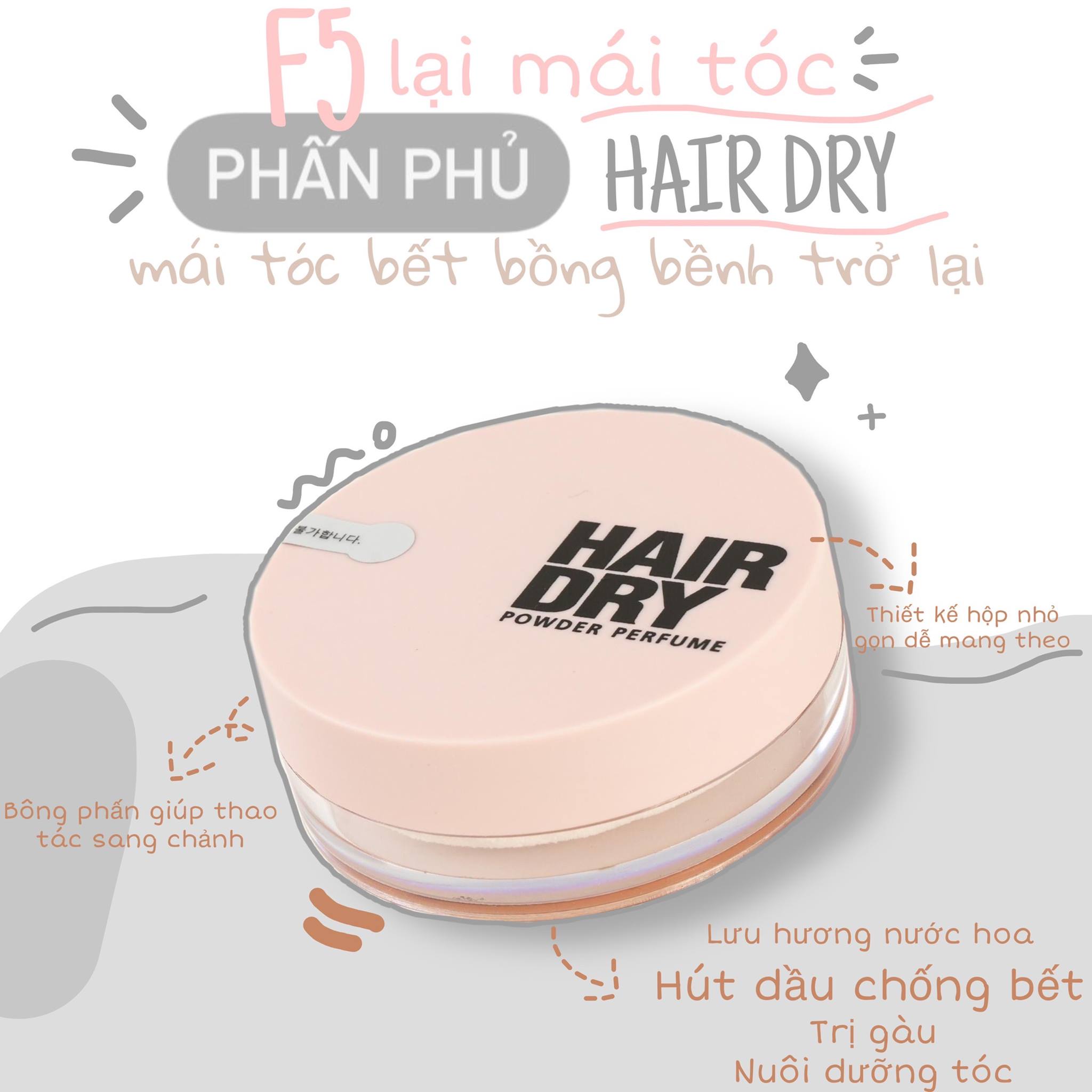 Phấn Tóc Hair Dry Perfume Giúp Bạn Khắc Phục Tóc Bết.