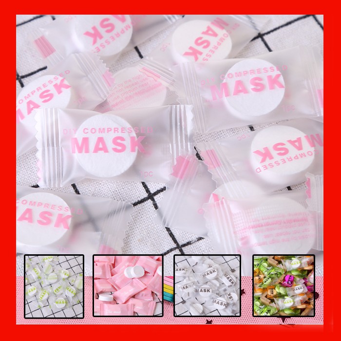Mặt Nạ Giấy Nén Hình Viên Kẹo Cấp Ẩm Thải Độc Tiện Lợi Khi Đi Du Lịch Mypham1K.02