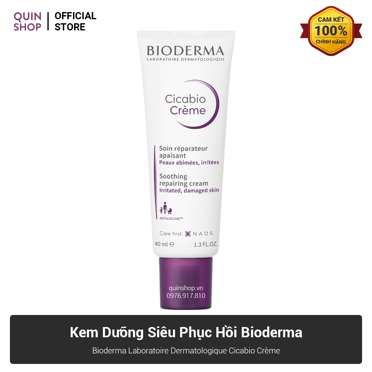 Kem Dưỡng Siêu Phục Hồi Bioderma Laboratoire Dermatologique Cicabio Crème