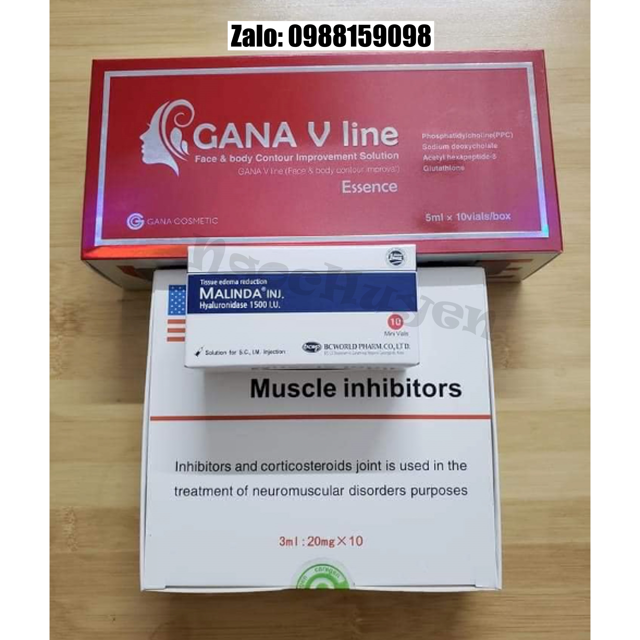 Gana Vline Bản Mới Tiêm Tan mỡ Giảm béo 1 hộp 10 lọ
