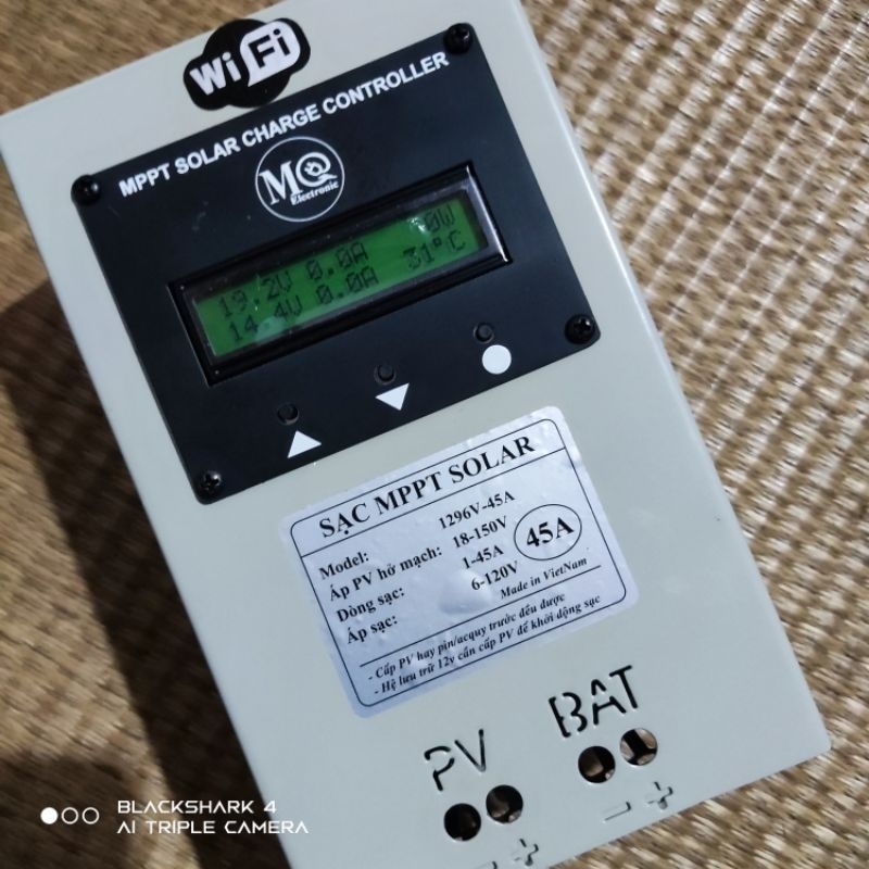 Sạc 45A có wifi - Sạc MPPT Năng lượng mặt trời 45A hệ 12v - 96v bảo Hành 12 tháng - sạc MPPT Mạnh Qu