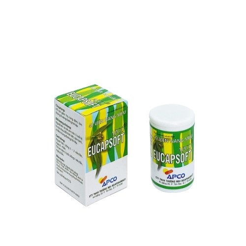 Viên ho dầu tràm - bạc hà Eucapsoft  Lọ 40 viên - Apco - Tủ thuốc Bảo Châu