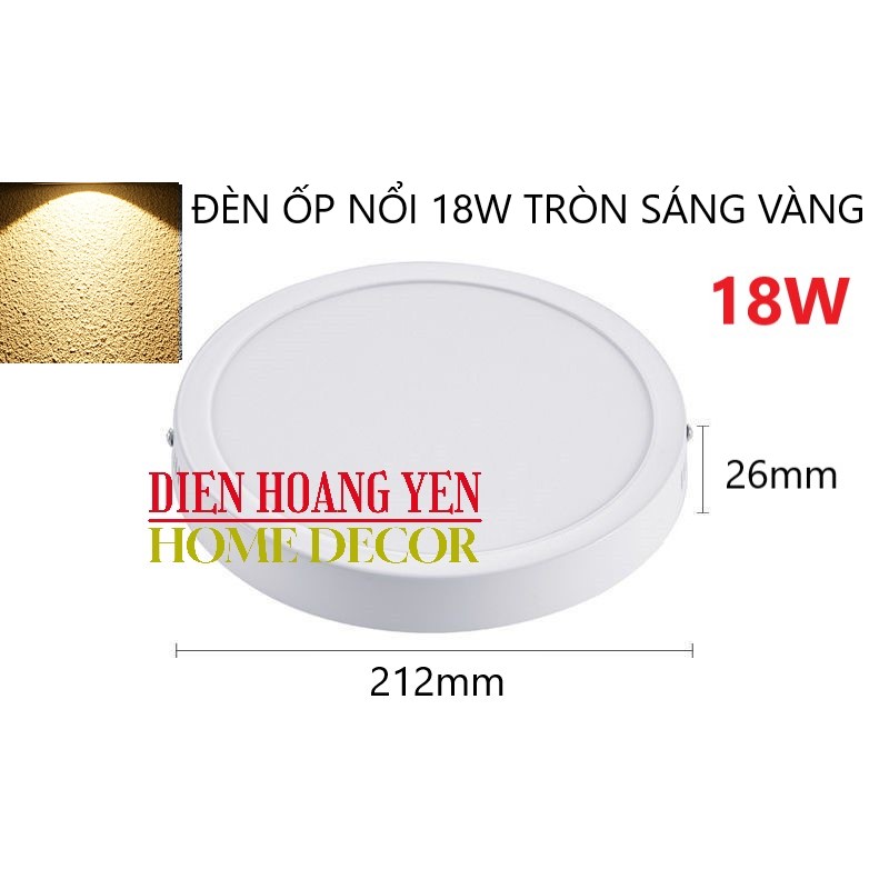 Đèn ỐP TRẦN LED GẮN NỔI 12W 18W 24W Vuông/ Tròn- bảo hành ĐỔI MỚI 12 tháng