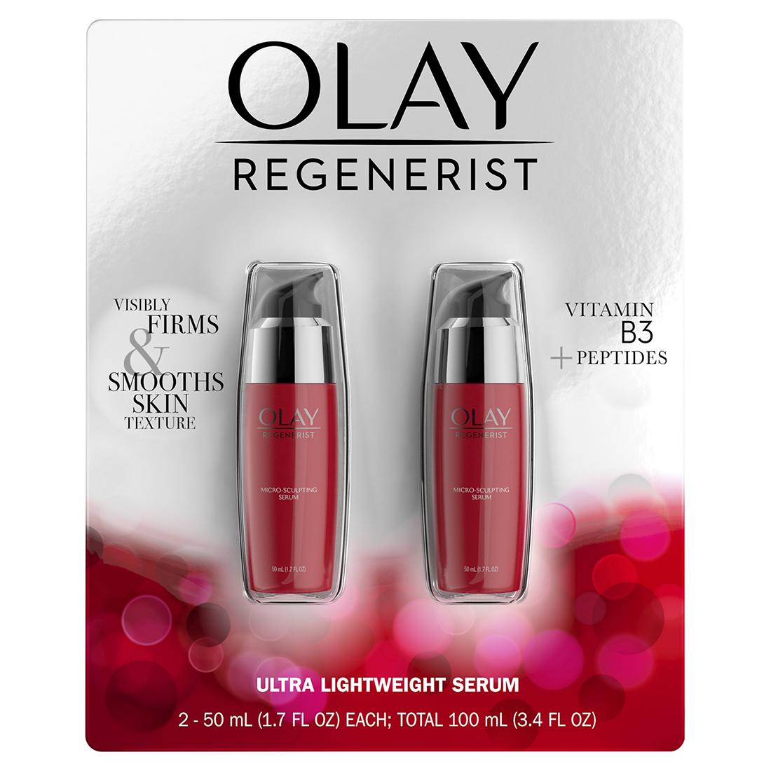 [Hàng Mỹ/ New] Serum Tái Tạo Da Chống Lão Hóa Olay Regenerist Micro - Sculpting 50Ml X 2 Hộp