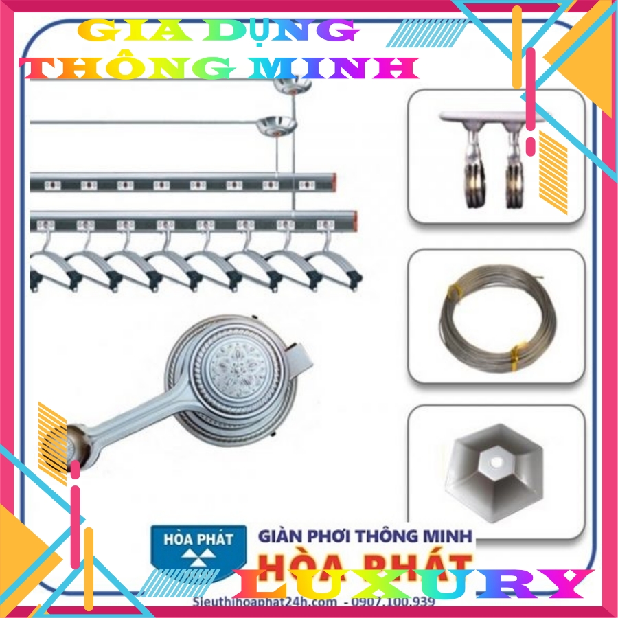 Giàn phơi quần áo thông minh bắt trần Hòa Phát KS950 chính hãng thích hợp cho căn hộ chung cư cao cấ