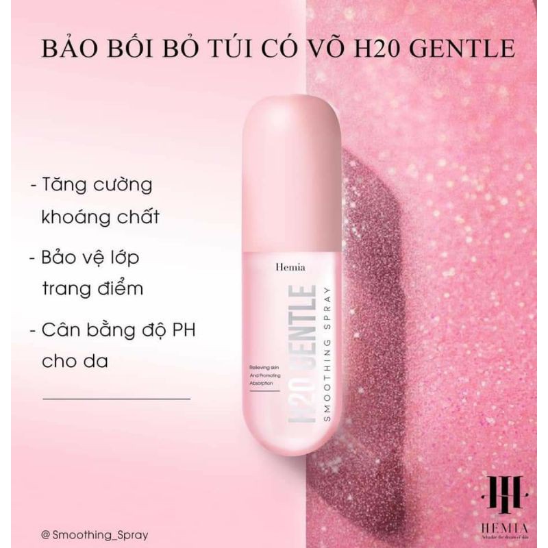 “Xịt khoáng căng bóng DNA cá tầm H20 gentle cấp ẩm làm dịu da bảo vệ lớp trang điểm “