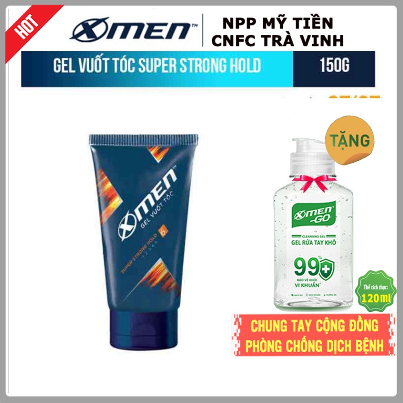 Gel Vuốt Tóc X - Men Siêu Cứng Tóc 150G - Super Strong Hold - [Quà Tặng Áp Dụng Cho Đơn Hàng Từ 199K]