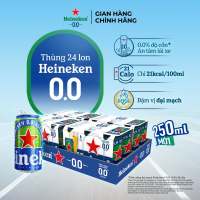 ABV 0.0% - Thùng 24 lon Thức uống đại mạch Heineken 0.0 250ml/lon