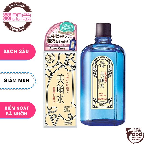 Nước Hoa Hồng Hỗ Trợ Giảm Mụn Kiểm Soát Dầu Meishoku Bigansui Skin Lotion 90Ml