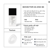 HOÀN TIỀN 15% - BIOVECTOR HA-ZINC BK - Tinh chất cân bằng ẩm tối ưu giảm bóng dầu hỗ trợ giảm khuẩn giảm nấm 20ml và 50ml