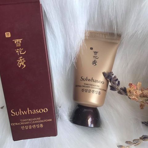 [Hcm]Sữa Rửa Mặt Thông Đỏ Sulwhasoo Timetreasure Extra Creamy Cleansing Foam 15Ml