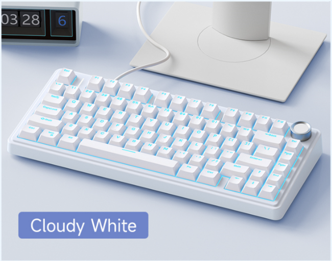 Bàn phím cơ không dây Aula F75 Hotswap 5 pin 3 Modes Led RGB Gasket 5 lớp đã custom bởi Nhà Sản Xuất