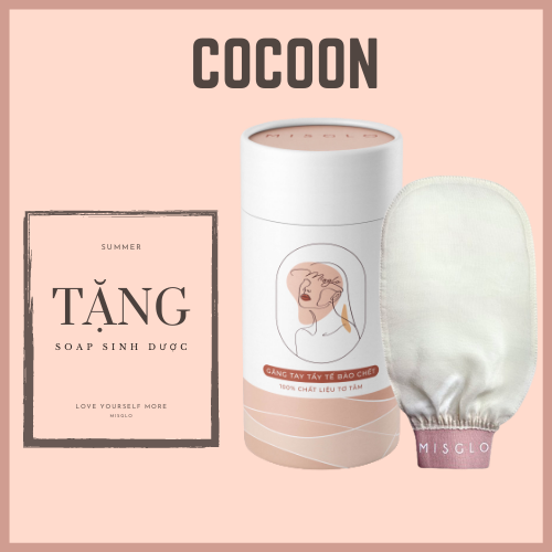 Găng Tay Tẩy Da Chết Cao Cấp Misglo Chính Hãng Turkish Raw Cocoon Silk 100%