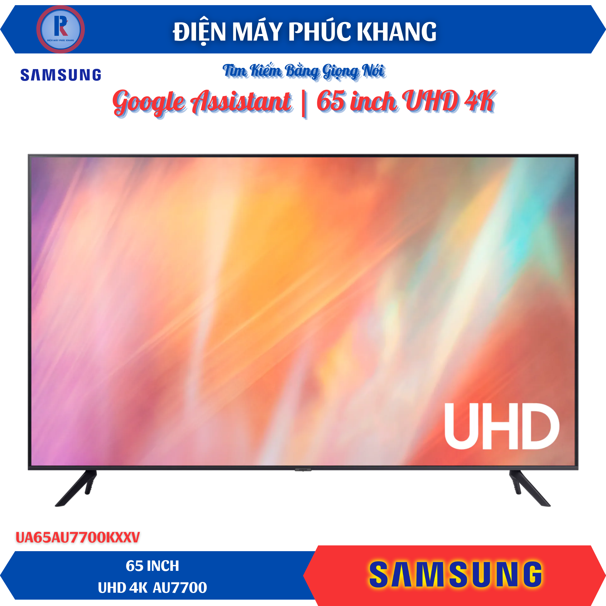 Điện Máy Phúc Khang x Samsung | SMART TV 43" 50" 55" 65" Inch UHD 4K Samsung AU7700