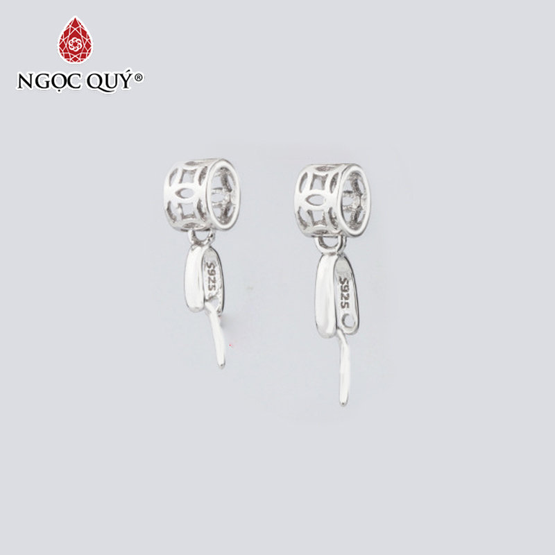 Charm bạc khoen kim tiền móc mặt dây chuyền - Ngọc Quý Gemstones