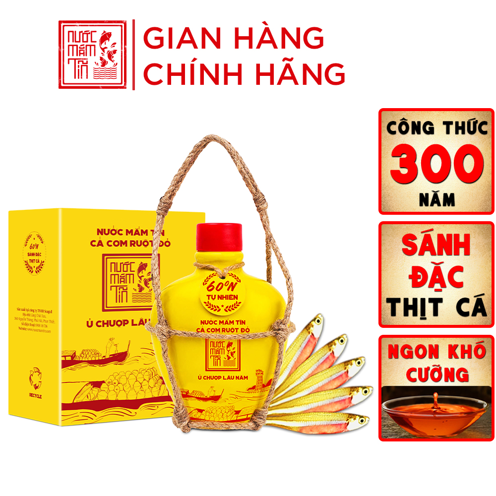 [BÌNH GỐM CAO CẤP 60 ĐỘ ĐẠM] Nước mắm Tĩn Cá Cơm Ruột Đỏ độ đạm 60N bình gốm 250ml rin nguyên chất t