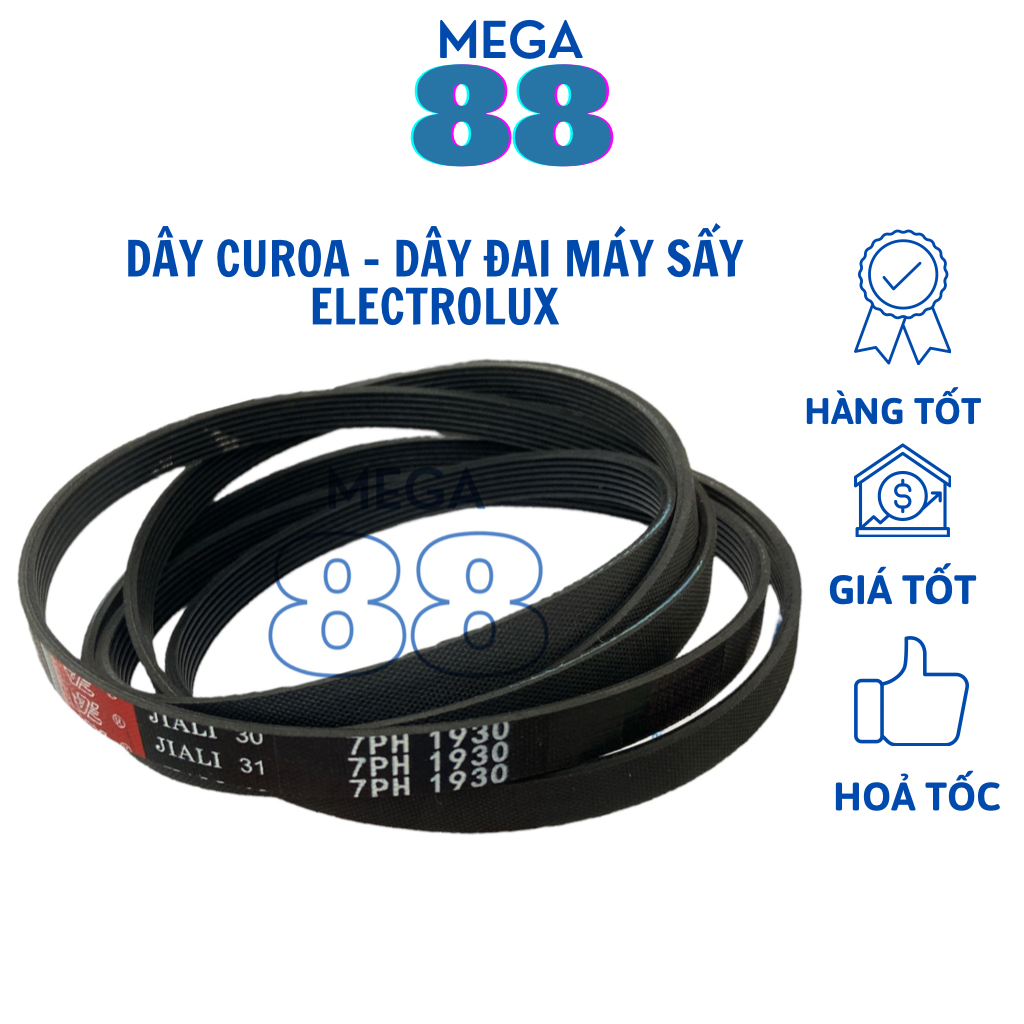 Dây curoa máy sấy Electrolux 1930 7 rãnh loại tốt dùng chung nhiều dòng máy sấy Electrolux dây đai m