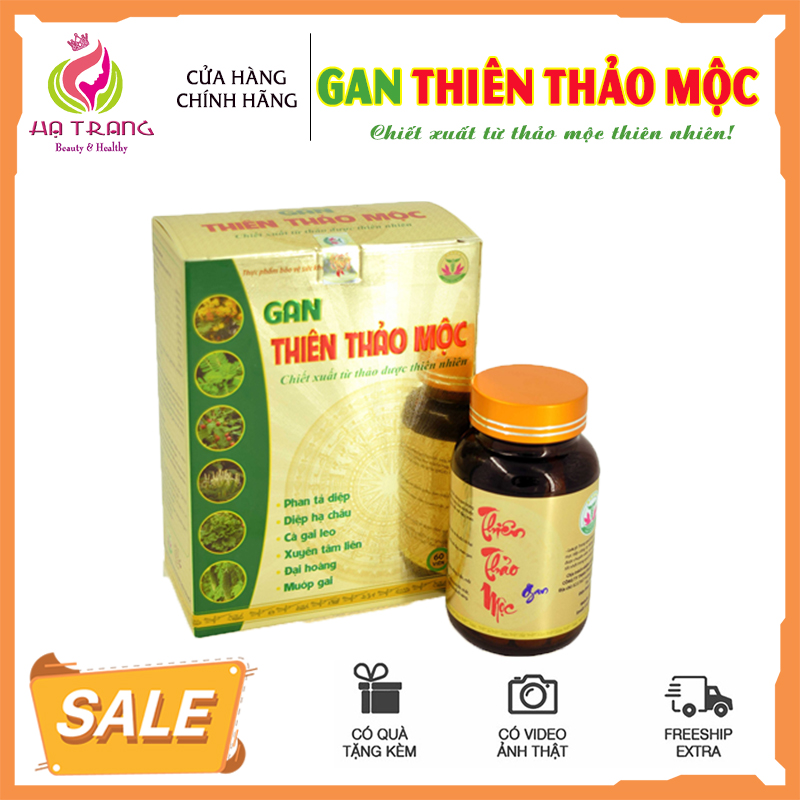 [Hàng Chuẩn Công Ty]Gan Thiên Thảo Mộc - Viên Uống Giải Độc Mát Gan - Hạ Men Gan - Hỗ Trợ Chức Năng Gan (Hộp 60 Viên) - H.t Cosmetics