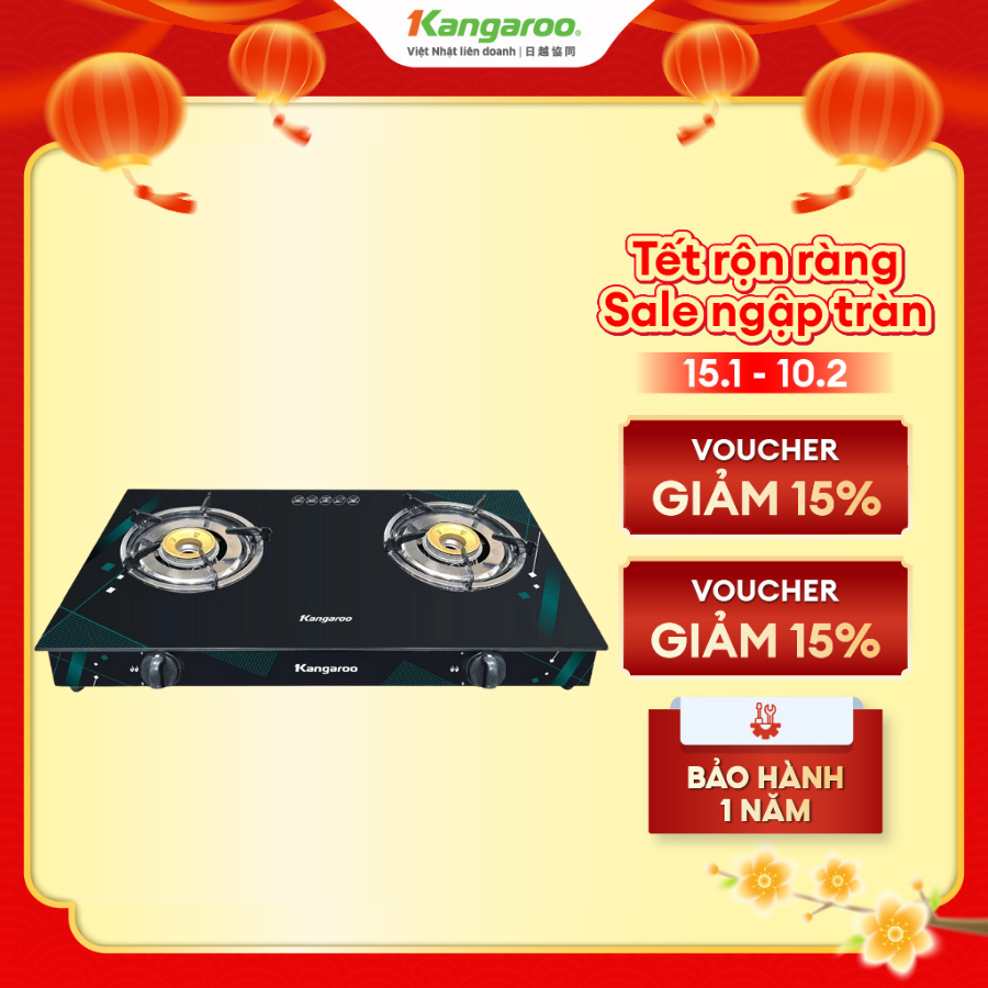 [ĐỘC QUYỀN ONLINE] Bếp gas đôi dương kính 2 lò Kangaroo KGGS69G2E