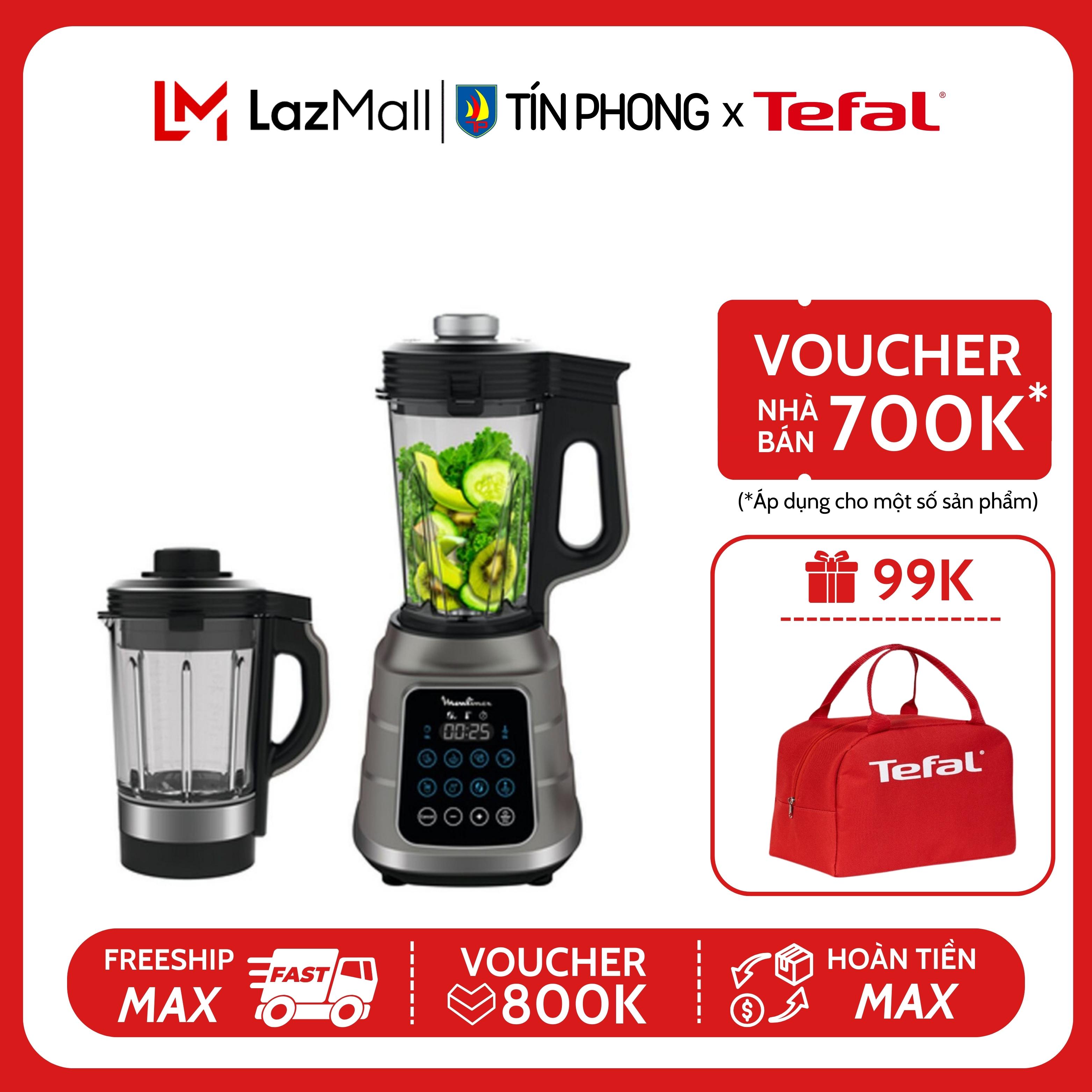 |HỎA TỐC 2H| |Trả góp 0%| Máy làm sữa hạt máy xay sinh tố đa năng Tefal BL985A31 - 1300W - gồm 2 cối
