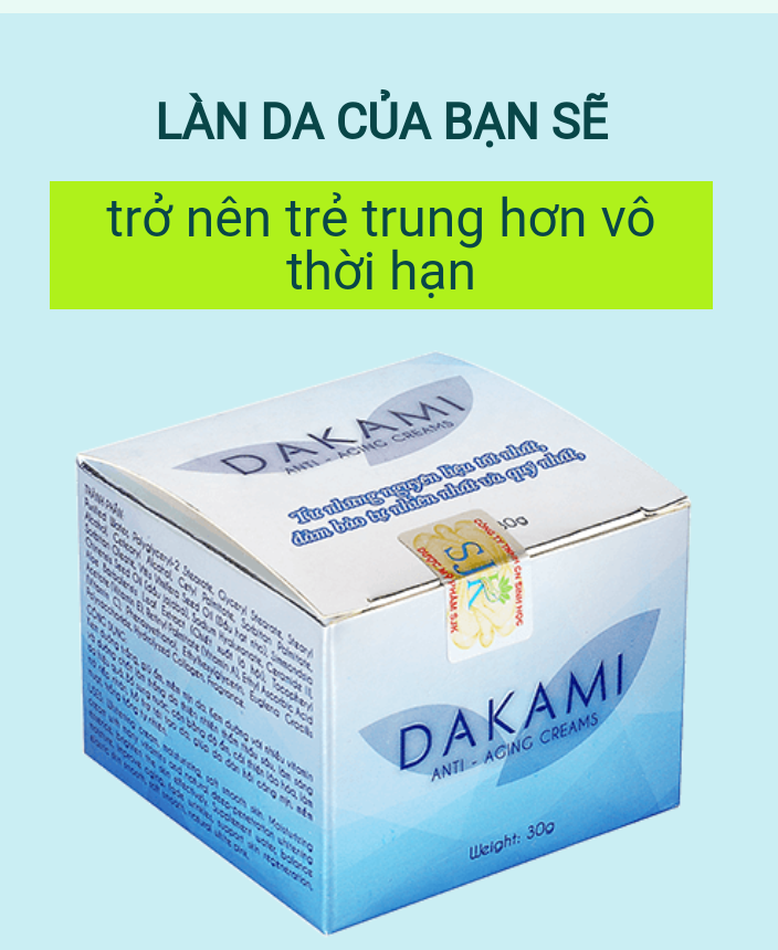 [Chính Hãng 100%]Kem Dưỡng Da Dakami Chống Lão Hóa Xóa Mờ Nếp Nhăn Công Nghệ Hàn Quốc