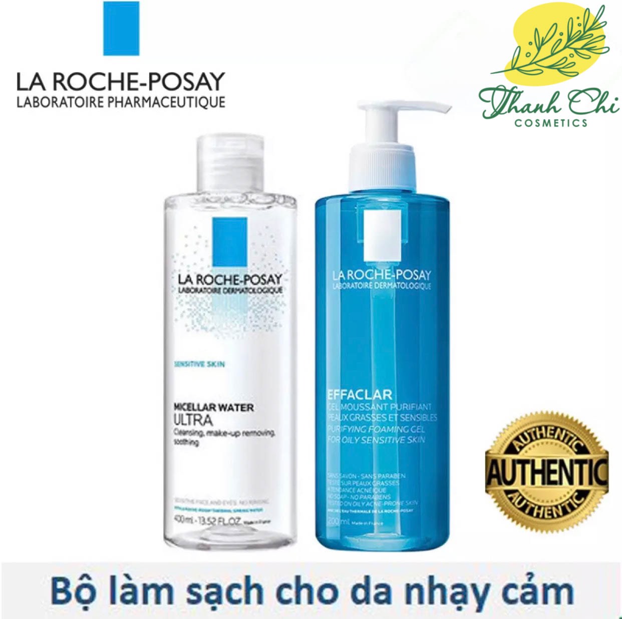 [SALE CHÍNH HÃNG] Nước Tẩy trang và sữa rửa mặt La Roche-Posay 400ml cho da nhạy cảm