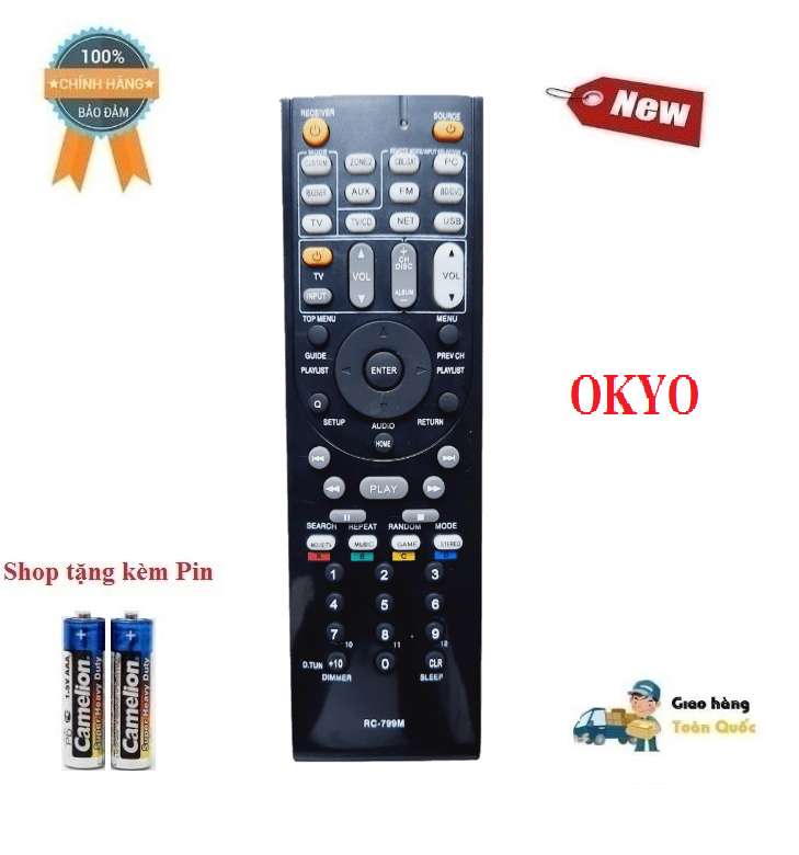 Remote điều khiển dàn âm thanh Nhật ONKYO AV RC-799M RC-737M RC-834M/RC-735M RC-765M TX-NR414 TX-NR5