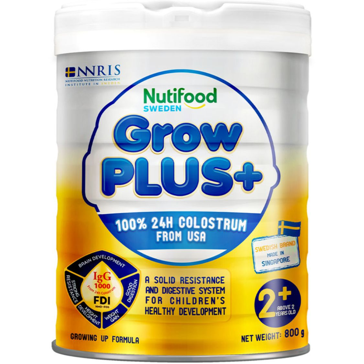 Sữa GrowPLUS+ Vàng Sữa Bột Cho Bé Phát Triển Chiều Cao Tăng Sức Đề Kháng Tăng Cân Trên 2 Tuổi 800g - Bibo Mart