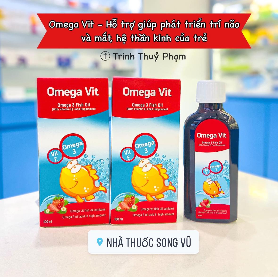 ✅ Omega Vit [Chính hãng] – Chai 100ml Bổ sung Omega 3 tinh khiết phát triển trí não mắt và hệ thần kinh cho trẻ