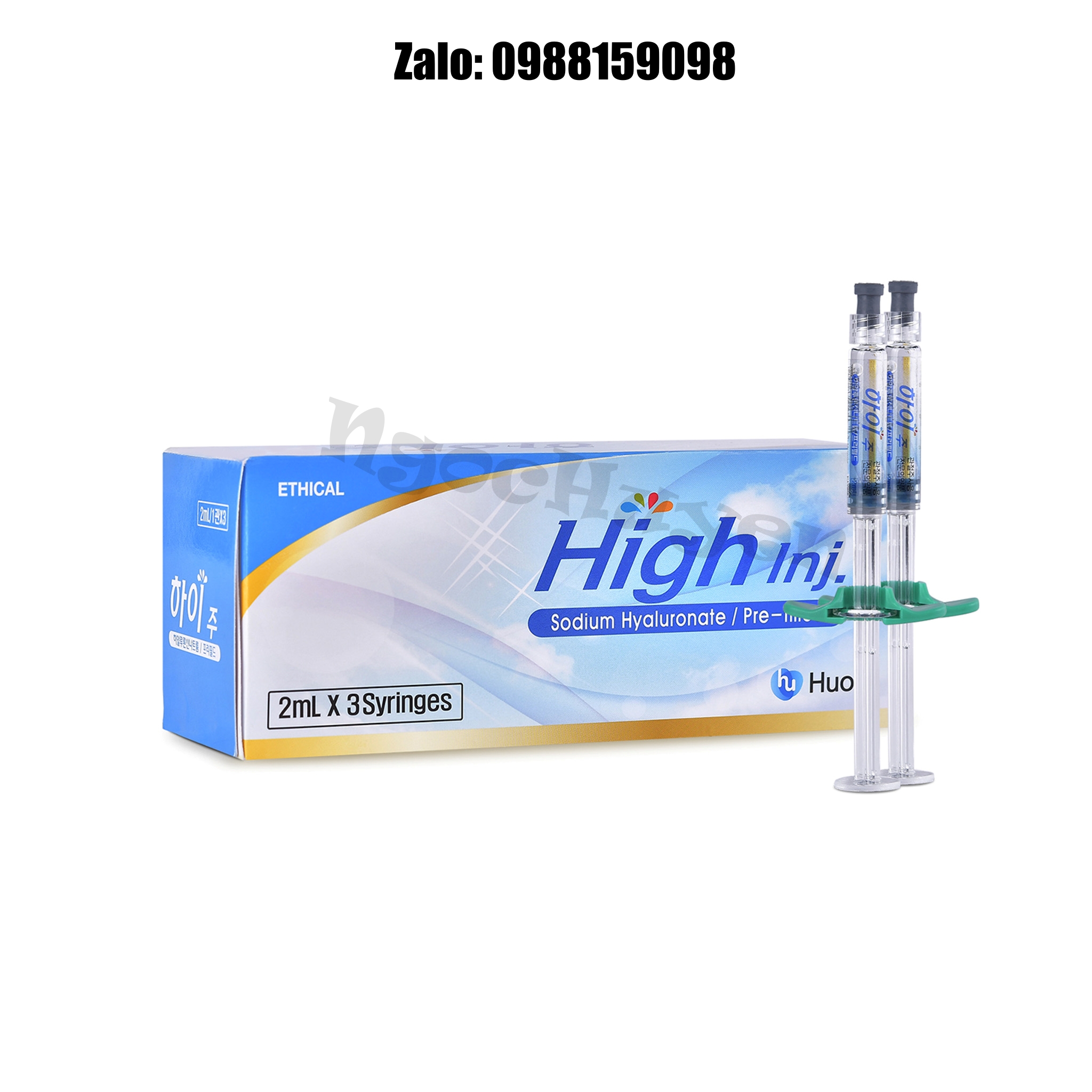 Tinh chất căng bóng da tiêm meso High Inj - 1 hộp 3  thanh