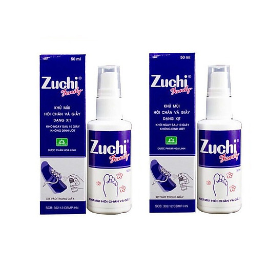 Chai xịt khử mùi giày và mùi hôi chân Zuchi 50ml khô nhanh không nhờn không dính bẩn không hại da giúp khử mùi hôi tức thì giảm tiết mồ hôi loại bỏ tác nhân gây mùichống hôi chân và giàyngăn ngừa nấm bàn chânchống nấm mốc giày