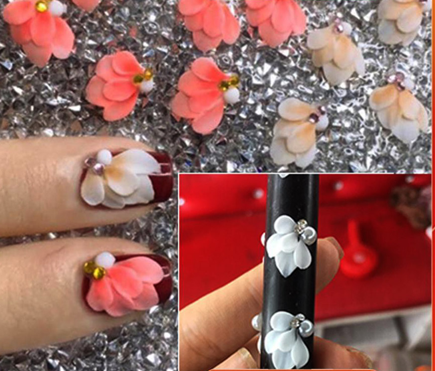 [HCM]Sản phẩm trang trí móng  vẽ nổi Nail desige  hoa vẽ nổi. Hoa nổi 4D Fantasy set 2 hoa theo màu.Hoa dễ bẻ from móng(hàng vẽ tay không đổ khuôn )