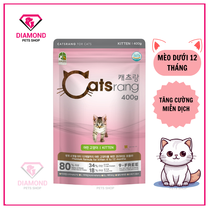 Catsrang - Thức ăn hạt cho mèo nhỏ CATSRANG Kitten