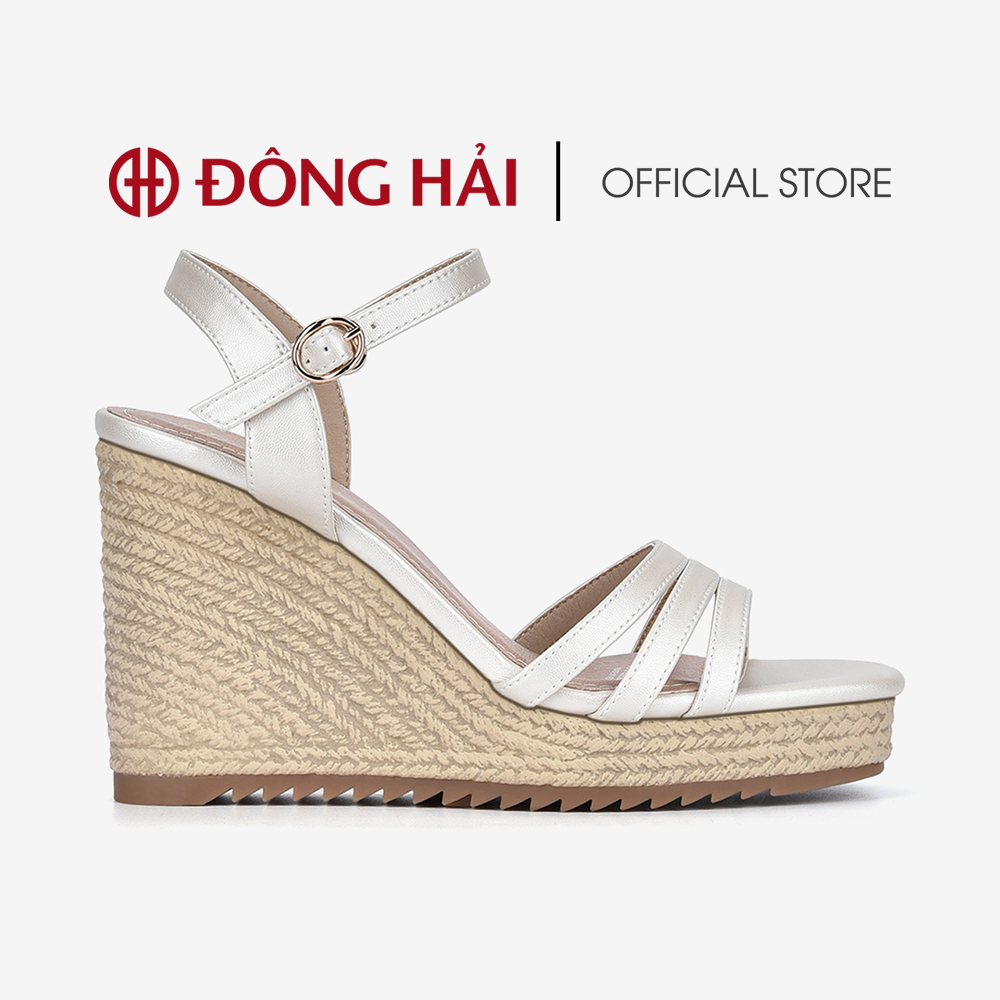 Giày Sandal Đông Hải Đế Xuồng Quai Ngang Dây Mảnh Đế Cói 12cm - S81O1