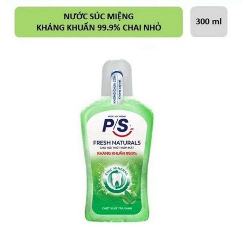 [Hcm]Nước Súc Miệng P/S Trà Xanh Không Chứa Cồn Không The 300Ml