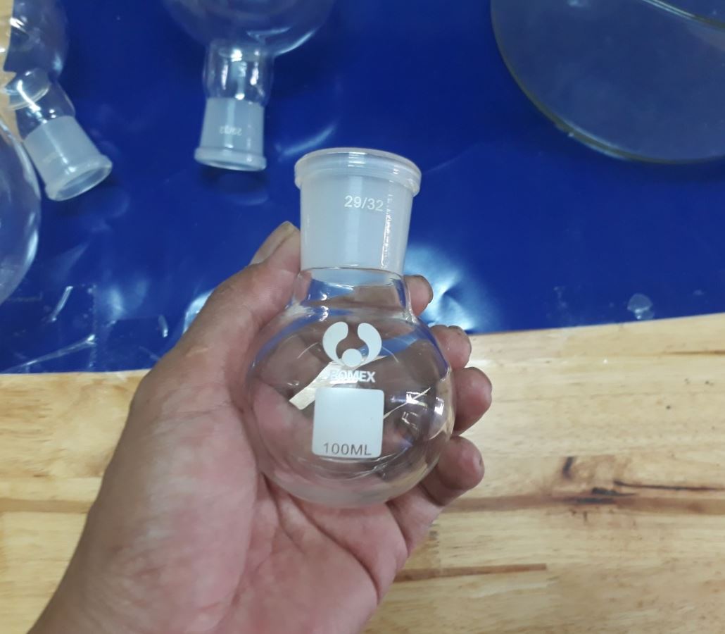 Bình Cầu Đáy Tròn Cổ Nhám 100Ml