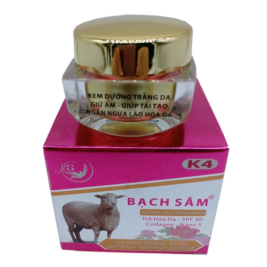 [Hcm]??Freeship + Mgg?? Kem Bạch Sâm K4 Dưỡng Trắng Da - Giữ Ẩm - Tái Tạo - Chống Lão Hóa (18G) - Chính Hãng 100% - An Toàn - Hiệu Quả - Không Gây Kích Ứng Da