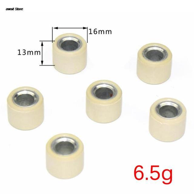 ✙ 6Pcs Modified Scooter Engine Parts GY6 50 80cc Driving Wheel Variator Roller Modified Scooter Engi