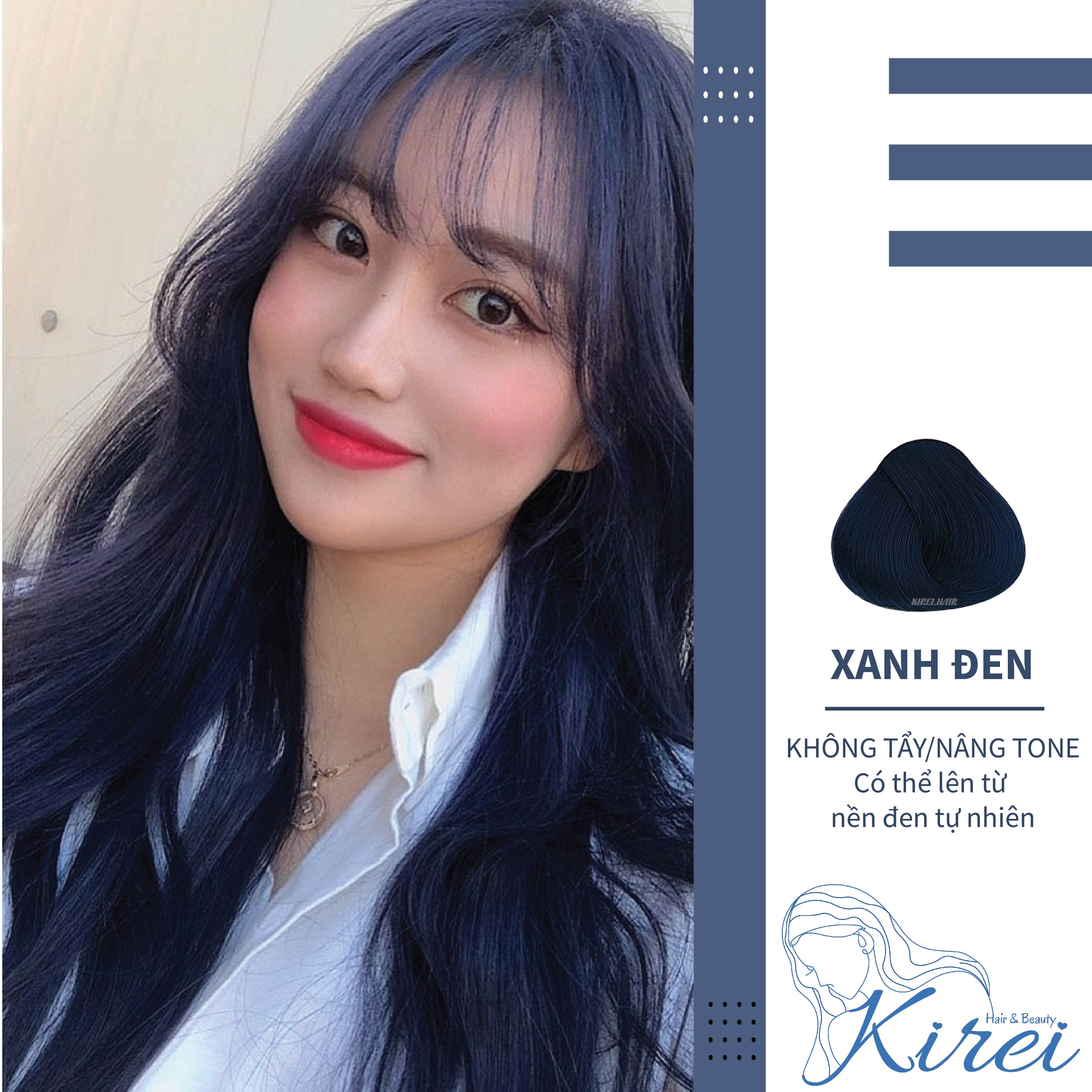 Thuốc Nhuộm Tóc Màu Xanh Đen/Xanh Dương Đen Khói Không Tẩy Kireihair Kirei Hair Kireihair