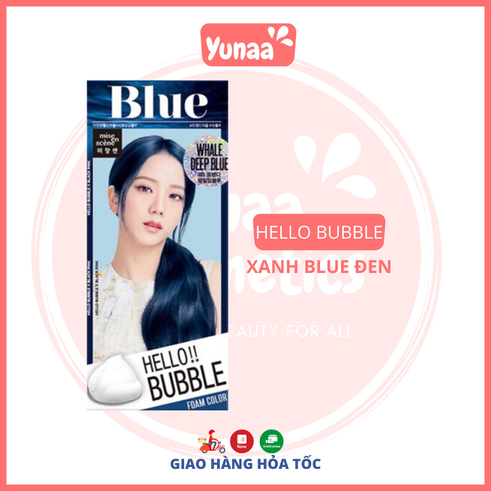 [HCM] Bản mới Limited 2020 màu xanh biển sâu Thuốc nhuộm tóc dạng bọt Hello Bubble Whale Deep Blue