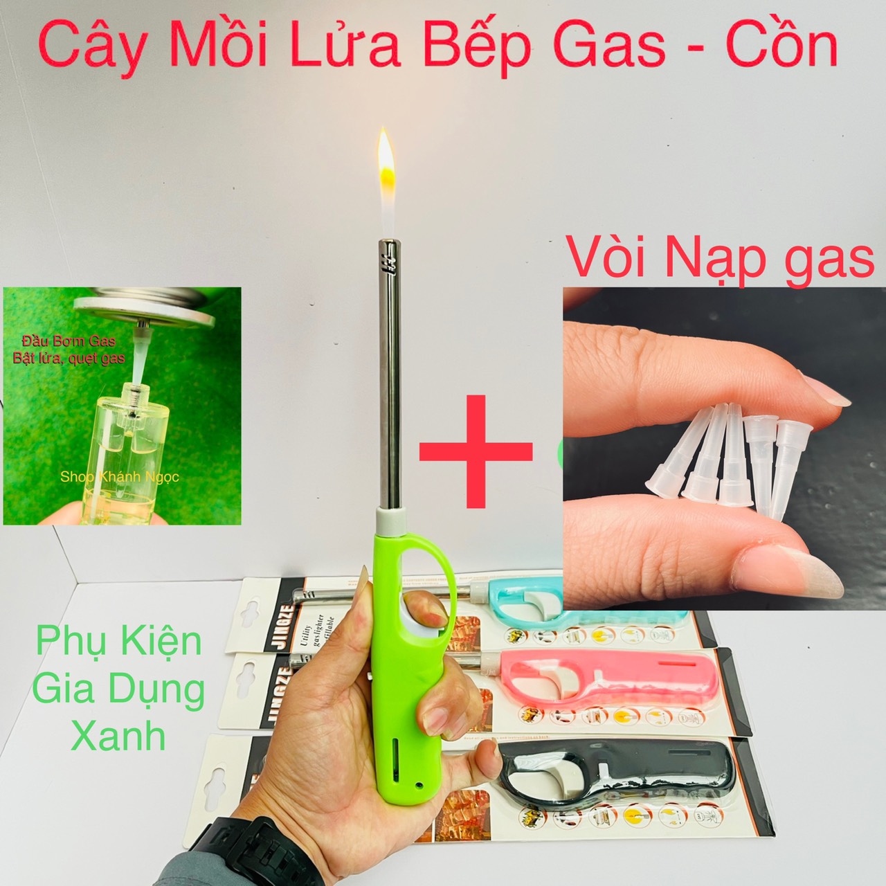 Súng bật lửa mồi lửa bếp gas - Bếp cồn - Bật lửa khò - Hộp quẹt bật lửa...có chốt an toàn Tăng chỉnh