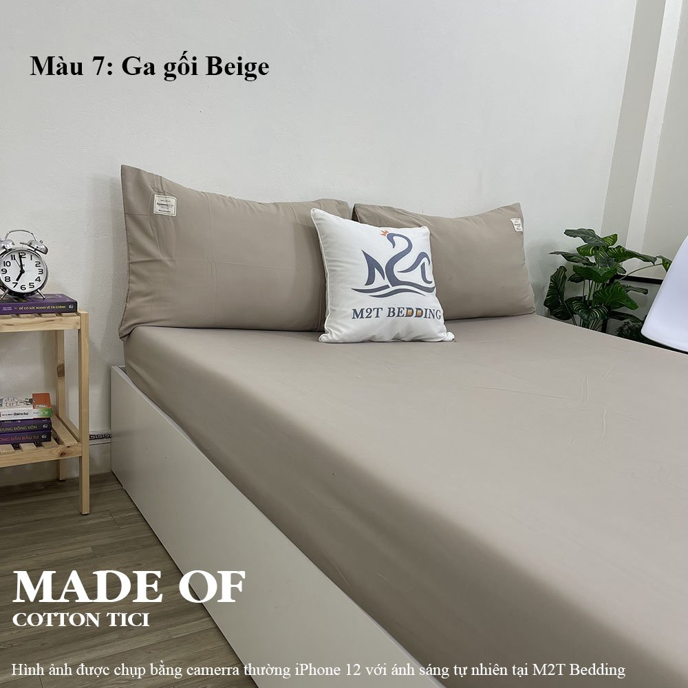 Bộ ga giường và vỏ gối Cotton Tici M2T Bedding - ga giường và 2 vỏ gối - miễn phí bo chun drap nệm đ