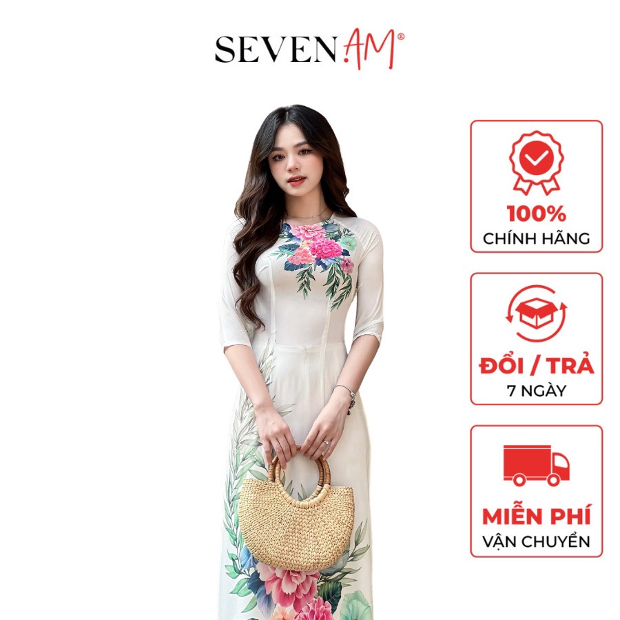 Đầm ôm dài tay cổ vest Seven.AM H611072X